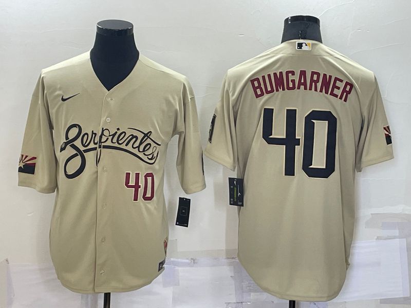 Men Arizona Diamondback #40 Bumgarner Cream City Edition Game Nike 2022 MLB Jersey->arizona diamondback->MLB Jersey